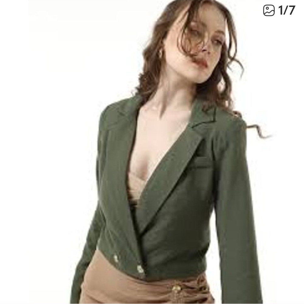 Joie cropped military style jacket, size Large/XL